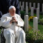 Pope Francis Instagram - EN: Today, thinking of the dead, let us ask the Lord for peace so that people are no longer killed in war. War is a defeat, always. Let us pray to the Lord for our deceased, for everyone - that the Lord might welcome them all. PT: Hoje, pensando nos que morreram, peçamos ao Senhor que nos dê a paz, para que as pessoas não se matem mais em guerras. As guerras são sempre uma derrota, sempre. Rezemos ao Senhor por nossos falecidos, por todos. Que o Senhor receba todos eles. ES: Hoy, pensando en los difuntos, pidamos al Señor la paz, para que la gente deje de matarse en las guerras. Las guerras son una derrota, siempre. Oremos al Señor por nuestros difuntos, por todos. Que el Señor los acoja a todos. IT: Oggi pensando ai morti chiediamo al Signore la pace, perché la gente non si uccida più nelle guerre. Le guerre sono una sconfitta, sempre. Preghiamo il Signore per i nostri defunti, per tutti. Che il Signore li accolga tutti. FR: Aujourd'hui, en pensant aux morts, demandons au Seigneur la paix, pour que les hommes ne s'entretuent plus dans les guerres. Les guerres sont toujours une défaite. Prions le Seigneur pour nos défunts, pour tous. Que le Seigneur les accueille tous. PL: Myśląc dziś o poległych, prośmy Pana o pokój, aby ludzie nie zabijali się już więcej na wojnie. Wojny są porażką, zawsze. Módlmy się do Pana za zmarłych, za wszystkich. Niech Pan przyjmie ich wszystkich. Rome War Cemetery