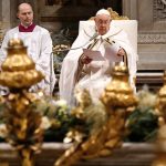 Pope Francis Instagram - EN: Tonight, our hearts are in Bethlehem, where the Prince of Peace is once more rejected by the futile logic of war, by the clash of arms that even today prevents him from finding room in the world. #Christmas ES: Nuestros corazones están esta noche en Belén, donde el Príncipe de la paz aún es rechazado por la lógica perdedora de la guerra, con el rugir de las armas que también hoy le impiden encontrar alojamiento en el mundo. #Navidad PT: Nesta noite, o nosso coração está em Belém, onde o Príncipe da Paz ainda é rejeitado pela lógica perdedora da guerra, com o estrondo das armas que ainda hoje O impede de encontrar alojamento no mundo. #Natal IT: Il nostro cuore stasera è a Betlemme, dove ancora il Principe della pace viene rifiutato dalla logica perdente della guerra, con il ruggire delle armi che anche oggi gli impedisce di trovare alloggio nel mondo. #Natale FR: Notre cœur, ce soir, est à Bethléem, où le Prince de la paix est encore rejeté par la logique perdante de la guerre, avec le fracas des armes qui, aujourd'hui encore, l’empêche de trouver une place dans le monde. #Noël DE : Unser Herz ist heute Abend in Betlehem, wo der Friedensfürst noch immer von der zum Scheitern verurteilten Logik des Krieges zurückgewiesen wird, vom Lärm der Waffen, der ihn auch heute daran hindert, in der Welt eine Herberge zu finden. #Weihnachten PL : Nasze serce jest dzisiejszego wieczoru w Betlejem, gdzie Książę pokoju jest nadal odrzucany przez przegrywającą logikę wojny, z hukiem broni, która także dziś nie pozwala Mu znaleźć miejsca na świecie. #BożeNarodzenie Basilica di San Pietro in Vaticano