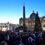 Pope Francis Instagram - EN: Before any Nativity display, we relive what happened in Bethlehem more than two thousand years ago; and this should reawaken in us a longing for silence and prayer, in our daily lives. Silence, so as to be able to listen to what Jesus tells us from the unique “cathedra” of the manger. Prayer, to express grateful wonder, the tenderness, that the Nativity scene stirs in us. PT: Em frente a cada presépio, revivemos o que aconteceu em Belém dois mil anos atrás; e isso deveria despertar em nós a nostalgia do silêncio e da oração na nossa vida diária. Silêncio para poder ouvir o que Jesus nos diz a partir daquela ‘cátedra’ singular que é a manjedoura. Oração para expressar a maravilha, a ternura, que a cena da Natividade suscita em nós. ES: Ante cada belén, revivimos lo que sucedió en Belén hace más de dos mil años. Y esto debería despertar en nosotros la nostalgia del silencio y de la oración en nuestra vida cotidiana. Silencio, para poder escuchar lo que Jesús nos dice desde esa singular "cátedra" que es el pesebre. Oración, para expresar el asombro agradecido, la ternura, que nos suscita la escena del Nacimiento. IT: Davanti ad ogni presepe, noi riviviamo ciò che è avvenuto a Betlemme più di duemila anni fa; e questo dovrebbe risvegliare in noi la nostalgia del silenzio e della preghiera, nella nostra vita quotidiana. Silenzio, per poter ascoltare quello che Gesù ci dice da quella “cattedra” singolare che è la mangiatoia. Preghiera, per esprimere lo stupore riconoscente, la tenerezza, che la scena della Natività suscita in noi. FR: Devant chaque crèche, nous revivons ce qui s'est passé à Bethléem il y a plus de deux mille ans, et cela devrait éveiller en nous un désir de silence et de prière dans notre vie quotidienne. Le silence, pour pouvoir écouter ce que Jésus nous dit depuis cette "chaise" singulière qu'est la crèche. La prière, pour exprimer la crainte reconnaissante, la tendresse, que la crèche suscite en nous. Vatican City
