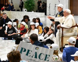 Pope Francis Instagram - EN: The presence of children is a sign that goes straight to the hearts of all adults. It is the voice of innocence that questions us and makes us think, that forces us to ask ourselves: What are we doing with our world, our planet, our society? What future are we preparing for you? 
PT: As crianças são um sinal que chega direto ao coração de todos nós, são a voz da inocência que nos questiona e nos faz pensar; que nos obriga a perguntar-nos: o que estamos fazendo com o nosso mundo, o nosso planeta, a nossa sociedade? Que futuro estamos preparando para elas?
ES: Los niños son un signo que llega directamente al corazón de los adultos, son la voz de la inocencia que nos interroga y nos hace pensar; que nos obliga a preguntarnos: ¿qué estamos haciendo con nuestro mundo, nuestro planeta, nuestra sociedad? ¿Qué futuro les estamos preparando?
IT: I bambini sono un segno che arriva dritto al cuore di tutti noi adulti, sono la voce dell’innocenza che ci interroga e ci fa pensare; che ci costringe a chiederci: cosa stiamo facendo del nostro mondo, del nostro pianeta, della nostra società? Quale futuro gli stiamo preparando?
DE: Kinder sind ein Zeichen, das ins Herz von uns Erwachsenen dringt; sie sind die Stimme der Unschuld, die uns hinterfragt, uns zum Nachdenken bringt und uns zwingt, uns zu fragen: Was tun wir mit der Welt, dem Planeten, der Gesellschaft? Welche Zukunft bereiten wir ihnen vor?
PL: Dzieci są znakiem, który trafia prosto do serca nas dorosłych, są głosem niewinności, który skłania do myślenia i zmusza nas do zadania sobie pytania: co robimy z naszym światem, naszą planetą, naszym społeczeństwem? Jaką przyszłość dla nich przygotowujemy?