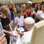Pope Francis Instagram - EN: The presence of children is a sign that goes straight to the hearts of all adults. It is the voice of innocence that questions us and makes us think, that forces us to ask ourselves: What are we doing with our world, our planet, our society? What future are we preparing for you? PT: As crianças são um sinal que chega direto ao coração de todos nós, são a voz da inocência que nos questiona e nos faz pensar; que nos obriga a perguntar-nos: o que estamos fazendo com o nosso mundo, o nosso planeta, a nossa sociedade? Que futuro estamos preparando para elas? ES: Los niños son un signo que llega directamente al corazón de los adultos, son la voz de la inocencia que nos interroga y nos hace pensar; que nos obliga a preguntarnos: ¿qué estamos haciendo con nuestro mundo, nuestro planeta, nuestra sociedad? ¿Qué futuro les estamos preparando? IT: I bambini sono un segno che arriva dritto al cuore di tutti noi adulti, sono la voce dell’innocenza che ci interroga e ci fa pensare; che ci costringe a chiederci: cosa stiamo facendo del nostro mondo, del nostro pianeta, della nostra società? Quale futuro gli stiamo preparando? DE: Kinder sind ein Zeichen, das ins Herz von uns Erwachsenen dringt; sie sind die Stimme der Unschuld, die uns hinterfragt, uns zum Nachdenken bringt und uns zwingt, uns zu fragen: Was tun wir mit der Welt, dem Planeten, der Gesellschaft? Welche Zukunft bereiten wir ihnen vor? PL: Dzieci są znakiem, który trafia prosto do serca nas dorosłych, są głosem niewinności, który skłania do myślenia i zmusza nas do zadania sobie pytania: co robimy z naszym światem, naszą planetą, naszym społeczeństwem? Jaką przyszłość dla nich przygotowujemy? Vatican City