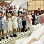 Pope Francis Instagram - EN: The presence of children is a sign that goes straight to the hearts of all adults. It is the voice of innocence that questions us and makes us think, that forces us to ask ourselves: What are we doing with our world, our planet, our society? What future are we preparing for you? PT: As crianças são um sinal que chega direto ao coração de todos nós, são a voz da inocência que nos questiona e nos faz pensar; que nos obriga a perguntar-nos: o que estamos fazendo com o nosso mundo, o nosso planeta, a nossa sociedade? Que futuro estamos preparando para elas? ES: Los niños son un signo que llega directamente al corazón de los adultos, son la voz de la inocencia que nos interroga y nos hace pensar; que nos obliga a preguntarnos: ¿qué estamos haciendo con nuestro mundo, nuestro planeta, nuestra sociedad? ¿Qué futuro les estamos preparando? IT: I bambini sono un segno che arriva dritto al cuore di tutti noi adulti, sono la voce dell’innocenza che ci interroga e ci fa pensare; che ci costringe a chiederci: cosa stiamo facendo del nostro mondo, del nostro pianeta, della nostra società? Quale futuro gli stiamo preparando? DE: Kinder sind ein Zeichen, das ins Herz von uns Erwachsenen dringt; sie sind die Stimme der Unschuld, die uns hinterfragt, uns zum Nachdenken bringt und uns zwingt, uns zu fragen: Was tun wir mit der Welt, dem Planeten, der Gesellschaft? Welche Zukunft bereiten wir ihnen vor? PL: Dzieci są znakiem, który trafia prosto do serca nas dorosłych, są głosem niewinności, który skłania do myślenia i zmusza nas do zadania sobie pytania: co robimy z naszym światem, naszą planetą, naszym społeczeństwem? Jaką przyszłość dla nich przygotowujemy? Vatican City