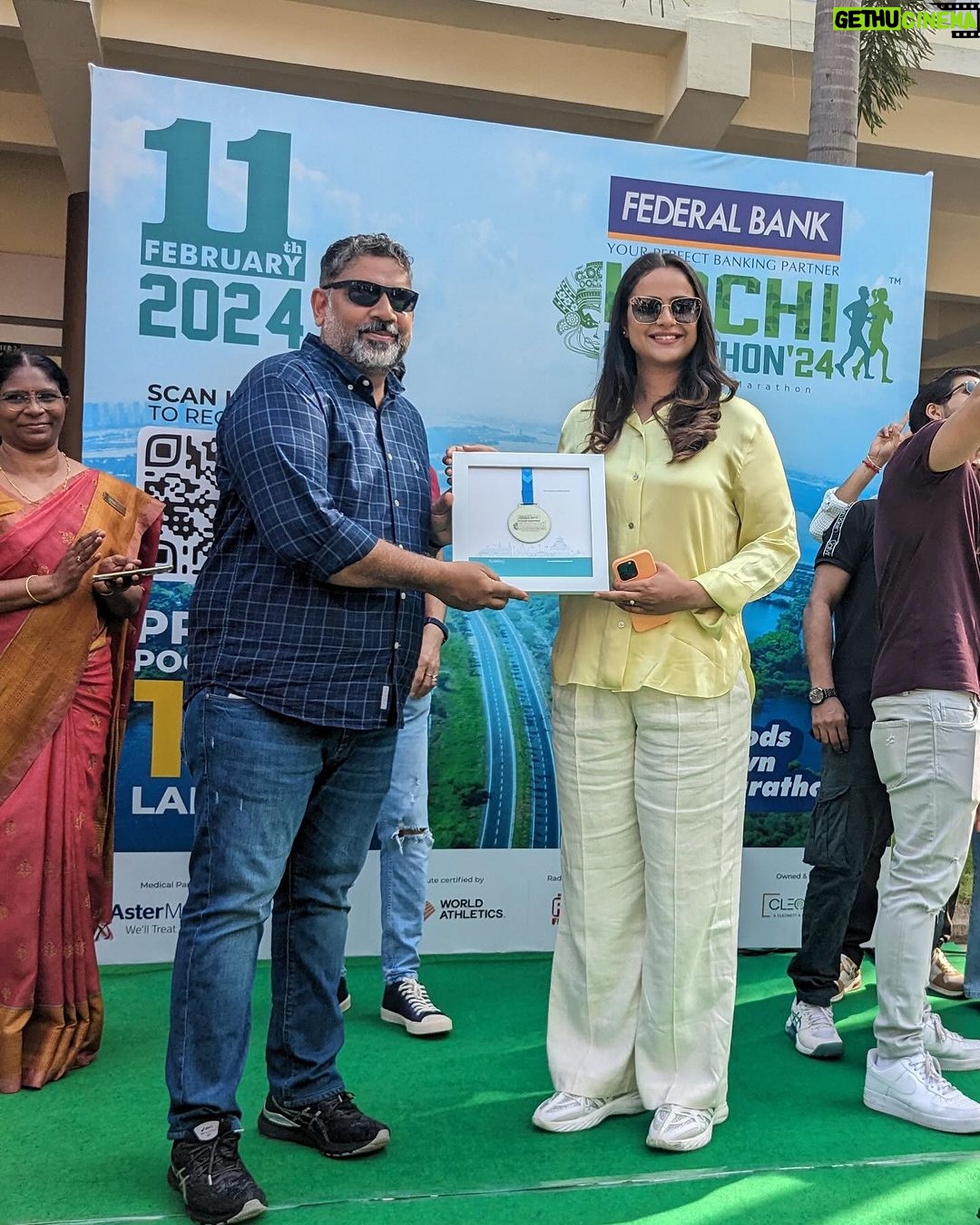 Prachi Tehlan Instagram - π₯ Exciting News! π₯ I am thrilled to announce that I have been given the incredible privilege of leading the second edition of the Federal Bank Kochi Marathon 2024! πββοΈπββοΈ Being chosen for this esteemed role is truly an honor and I couldnβt be more grateful. π Mark your calendars because on the 11th of February 2024, we are going to witness an epic event that will bring together fitness enthusiasts from all corners of the world. This run is not just about competing, itβs about embracing a healthier lifestyle and experiencing the beauty of Kerala, the most stunning state in India! π΄ I wholeheartedly urge each and every one of you to take out one day exclusively for your fitness and join us for the big run. Trust me, the Federal Bank Kochi Marathon is an event you donβt want to miss! π Whether you are a seasoned runner or a beginner, this marathon is designed to challenge your limits and ignite your passion for running. Picture yourself running amidst breathtaking landscapes, the fragrance of nature filling the air, and the sense of accomplishment as you cross that finish line. Itβs truly an experience like no other! And letβs not forget the amazing community that comes together during marathons β the support, motivation, and cheer from fellow participants, volunteers, and spectators will keep your spirits soaring high. π So, grab your running shoes, set your goals, and letβs make 2024 the year of smashing records and embracing a healthier lifestyle. The Federal Bank Kochi Marathon awaits you, my friends! ππͺ Donβt forget to spread the word and encourage your friends, colleagues, and family members to join this incredible journey towards fitness. Together, we can make a difference and create memories that will last a lifetime! See you all on the 11th of February 2024 in the majestic state of Kerala! πβ¨ #FBKochiMarathon2024 #FitnessForever #EnchantingKerala Kochi, India