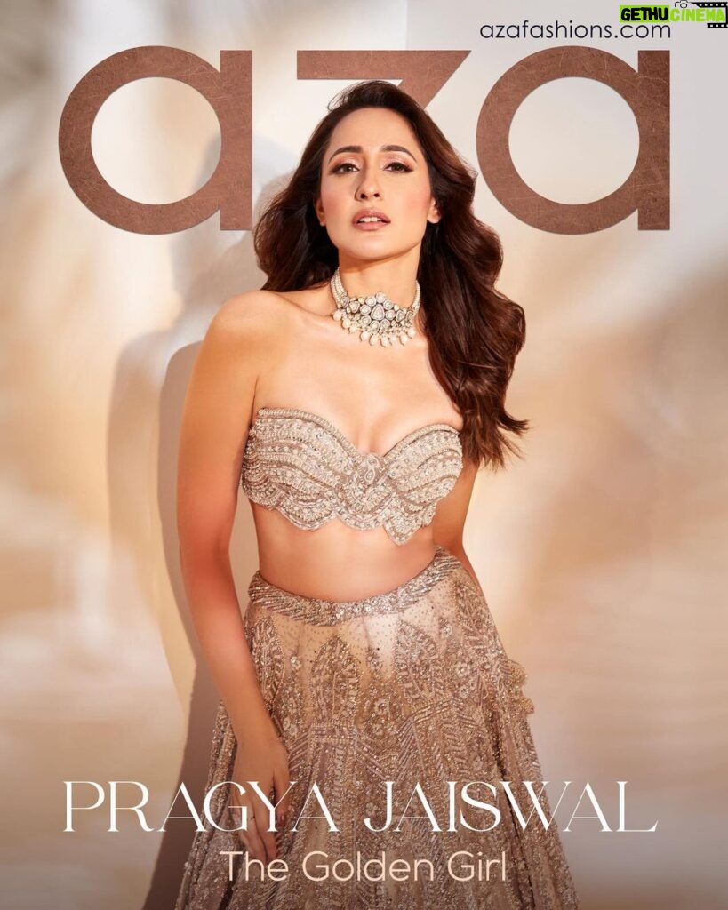 Pragya Jaiswal Instagram - Presenting @azafashions #CoverStory starring @jaiswalpragya, the gorgeous girl with a golden touch. The all-rounder - whose career in the South Indian film industry began in 2014 - won almost every award in the debut category for her role as Seeta Devi in the national award-winning film, #Kanche. Then there's #Akhanda, a roaring success at the box office. And her music video ‘Main Chala’ with #SalmanKhan, which amassed millions of views within minutes. But did you know she was also an A+ student who went on to pursue a degree in Law before entering the film industry? In a candid one-on-one with Aza, #PragyaJaiswal tells us about her unique journey, her winning streak, her spiritual inclination & much more. Read it here (link in bio): https://www.azafashions.com/coverstory/pragya-jaiswal Designer: @dollyjstudio Jewellery: @anaqajewels Editor: @devanginishar Photographer: @shivamguptaphotography Interview: @kajolshah_97 Creative Director: @amedithi Stylist: @anshikaav Styling assistant: @bhatia_tanisha Styling intern: @ishhx_24 Makeup Artist: @makeupbydimpllesbathija Hairstylist: @ramihalder PR Consultant: @communiquefilmpr #azafashions #aza #pragyajaiswal #dollyjstudio #celebrity #celebritystyle #coverstory