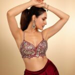 Pragya Jaiswal Instagram - It’s showtime ✨ Outfit @osaabyadarsh Earrings @razwada.jewels Bangles @shoppaksha Ring @razwada.jewels Footwear @fizzygoblet Makeup @makeupbymadhushreeganapathy Hair @ramihalder Styled by @anshikaav Assisted by @bhatia_tanisha Shot by @pranav.foto