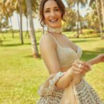 Pragya Jaiswal Instagram - Mere yaar ki shaadi hai ✨💛 #AbDonoBhagnani #AnandKaraj (Also obsessed with this outfit 🤩) Outfit @vvanivats Choker @amamajewels Ring @karishma.joolry Styled by @anshikaav Assisted by @bhatia_tanisha Shot by @kadamajay 💫🤍