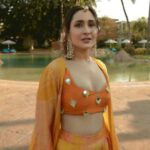 Pragya Jaiswal Instagram - Mehendi hai rachne wali 💛🍊 #AbDonoBhagnani #MehendiCeremony Outfit @monikanidhii Jewellery @sachdeva.ritika Footwear @fizzygoblet Styled by @anshikaav Assisted by @bhatia_tanisha Shot by @kadamajay
