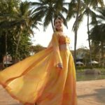 Pragya Jaiswal Instagram - Mehendi hai rachne wali 💛🍊 #AbDonoBhagnani #MehendiCeremony Outfit @monikanidhii Jewellery @sachdeva.ritika Footwear @fizzygoblet Styled by @anshikaav Assisted by @bhatia_tanisha Shot by @kadamajay