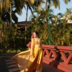 Pragya Jaiswal Instagram - Mehendi hai rachne wali 💛🍊 #AbDonoBhagnani #MehendiCeremony Outfit @monikanidhii Jewellery @sachdeva.ritika Footwear @fizzygoblet Styled by @anshikaav Assisted by @bhatia_tanisha Shot by @kadamajay