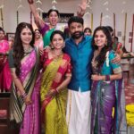 Pranika Dhakshu Instagram – With this so beautiful.. so elegant..
Looking like a WOW ladies ♥️✨️♥️
@zeetamizh 9.30pm #sandhyaraagam 
#rajkamal #pranikadhakshu #lasya Chennai-Bangalore highway