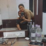 Pranitha Subhash Instagram - Vanity van diaries ! Husband’s first time on my movie set ..❤️ This was also my first movie after the baby was born ❤️ So special in so many ways … pls do show us some love 🧿❤️