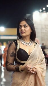 Prarthana Behere Instagram - 🤍 ♾️ . Styled by : -@sakshi_stylist Blouse:- @kanchuki.in Saree : @we_naari Jewellery :- @jizajewellerystudio Photography:- @_tea_media_