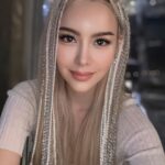 Preechaya Pongthananikorn Instagram - Bob Maaleaw 🤩🤣🫶🏻🙈🤍 allwhitefromheadtoetoe #braids #hairstyle #animelash #remedynailsbkk #lashes The Commons Thonglor