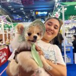 Preechaya Pongthananikorn Instagram - Mamii พาเราไปเดินเล่น เย้ #vincevinaontour 🐶🐾🌭🤍 Central Fastival Eastville