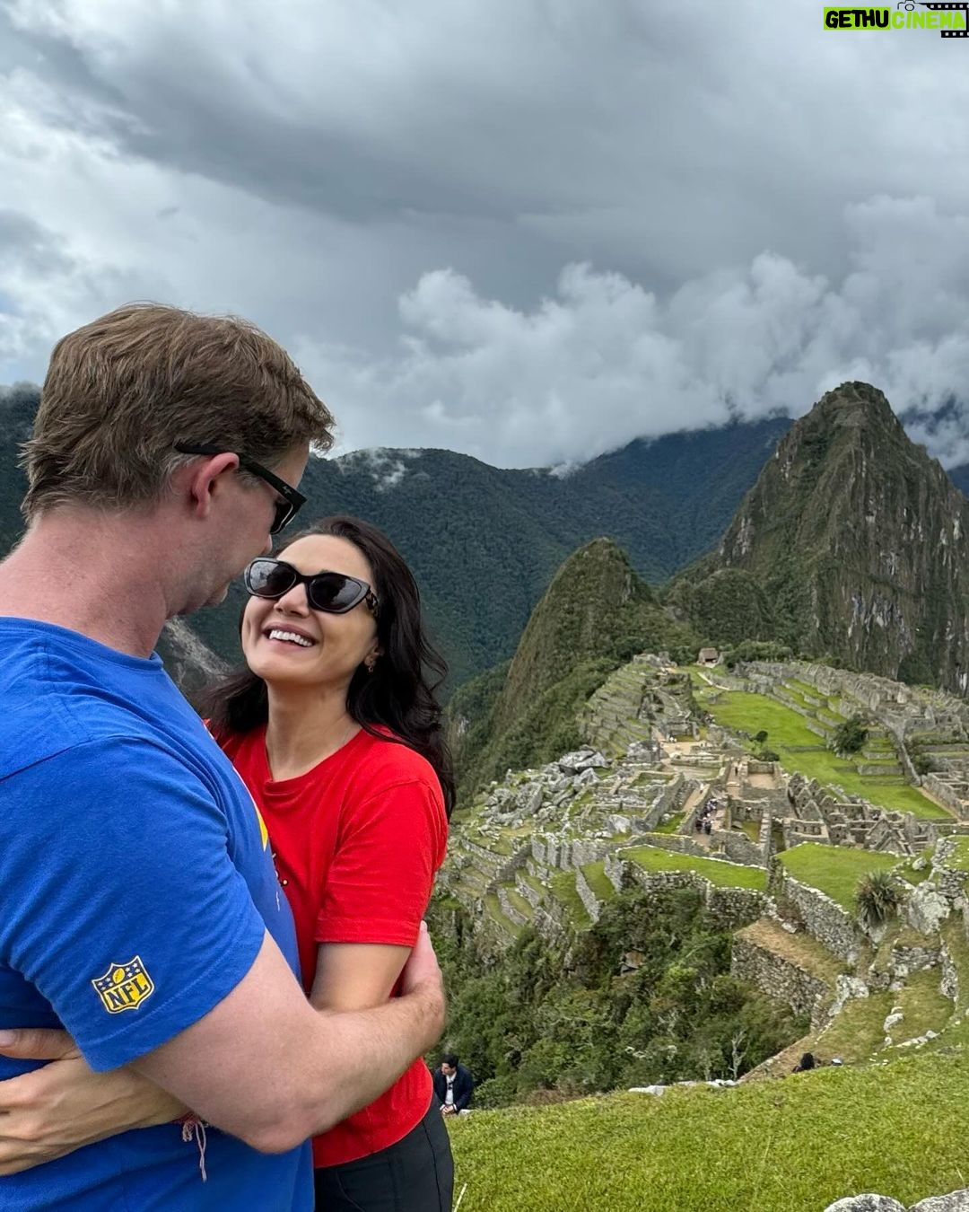 Preity Zinta - 518.9K Likes - Us after a 16km uphill hike on the Inka Trail to Machu Picchu 😍 Wow !!! What a view… what a hike ! #Bucketlist #Machupicchu #Amazingperu #Peru #ting
