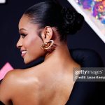 Pretty Vee Instagram - Ain’t Shit FUNNY!🖤✨ - Thank You @vmas For Having Me. Last night Was Epic🖤 - Team, I Love You & Thank You! You Guys Are Incredible 🖤 Hairstylist: @billions_pink MUA: @picaasso Stylist: @olvrbrwn & @sankaraxt Assistant Stylist: @magnificent_misfit Earrings @schiaparelli Dress: @quine_li_ Rings @davidyurman Heels: @maisonalaia