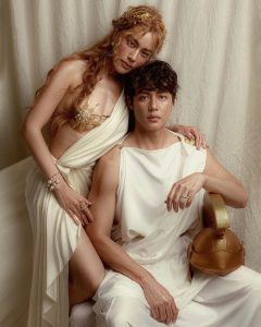 Prin Suparat Instagram - “Love is the most powerful force in the world.” Ares & Aphrodite 🤍✨ #halloween Make up @jibbierubie Hair @jcreef Stylist @art_artery Photographer @sprite_snap