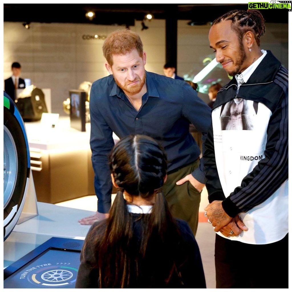 Prince Harry, Duke of Sussex Instagram - 🏎💨💨💨 • This morning, The Duke of Sussex raced up to Silverstone, home of the British Grand Prix to open the The Silverstone Experience, a brand-new immersive museum that tells the story of the past, present and future of British motor racing. Joined by six-time Formula One World Champion Lewis Hamilton MBE, The Duke of Sussex and Lewis toured @thesilverstoneexperience, where they viewed the various components of the museum, met with volunteers, and chatted with the next generation of engineers and racing drivers. The museum brings the extensive heritage of Silverstone and British motor racing to life, celebrating the circuit and the country’s position at the heart of the global motorsport industry. It showcases the rich history of the sport, highlights amazing stories of many whom have been part of what makes Silverstone so special - which we hope, will inspire future generations to come. Photo © PA