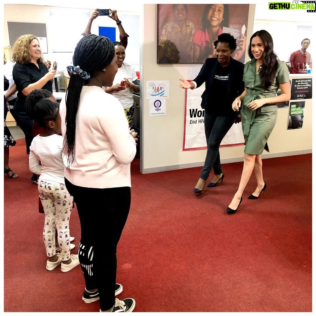 Prince Harry, Duke of Sussex Instagram - Continuing her visit in Johannesburg today, The Duchess of Sussex has visited the charity @actionaid_sa to speak to people working tirelessly to protect young girls in South Africa. The Duchess wanted to use her time here to help her better understand the issue of gender-based violence, and learn more about what was being done to tackle this crisis. @actionaid_sa work with a number of projects specifically helping young women, including the Teddy Bear Clinic, which provides essential support to children and families affected by domestic and sexual abuse, and @sonkegenderjustice, a not-for-profit working across Africa. The Duchess discussed the importance of trying to break a generational cycle and empower young girls, as well as working with boys and young men to raise their awareness so they can be a part of the solution rather than the problem. After the meeting today, The Duchess travelled privately to meet a number of young girls who are being supported by Action Aid and the Teddy Bear Clinic. These girls have come out of situations of abuse and degradation and have found their sense of self, purpose, and confidence in the spirit of sisterhood and community in The Girls Club. The Duchess described them as role models for all. For the privacy and protection of these young women, no photos of this visit will be shared. #RoyalVisitSouthAfrica Photo ©️ SussexRoyal / Getty / PA images
