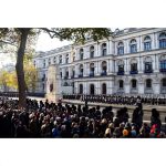 Prince Harry, Duke of Sussex Instagram - Today, The Duke and Duchess of Sussex joined Her Majesty The Queen and members of @TheRoyalFamily at the National Service of Remembrance at the Cenotaph to commemorate and honour the men and women who have lost their lives in conflict. As shared at last night’s Festival of Remembrance, this quote embodies the sacrifice of those that serve: • “When you go home, tell them of us and say, for your tomorrow, we gave our today.” • For more details of this week of Remembrance and their Royal Highness’s recognition for those who serve, please see previous posts. #WeWillRememberThem #Remembrance Photo © PA