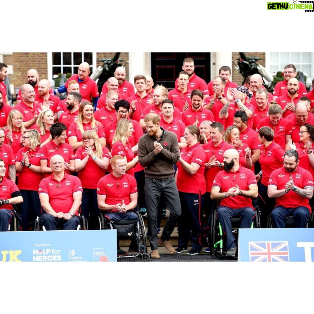 Prince Harry, Duke of Sussex Instagram - We are proud to present your 2020 Invictus Games UK team! Today, The Duke of Sussex, founder of the @WeAreInvictusGames, attended the UK team announcement for next year’s games in The Hague. Prince Harry created the #InvictusGames to celebrate the power of sport rehabilitation (both physically and mentally) and to generate a wider appreciation for those who serve their country. Participating in the games plays a significant part in the recovery journey of wounded, injured and sick Servicemen and women. It doesn’t just heal the individual, it heals the whole family. Over the last few years, the stories of determination and perseverance that come out of each Invictus Game are nothing short of inspiring. Congratulations to everyone selected to represent their country at next year’s Invictus Games - we’ll see you in The Hague in 2020! #IG2020 Photo © PA