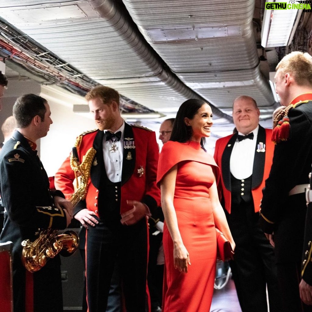 Prince Harry, Duke of Sussex Instagram - More from tonight as The Duke and Duchess of Sussex joined veterans, serving members, world-class musicians, composers and conductors of the Massed Bands of Her Majesty’s Royal Marines for the annual Mountbatten Festival of Music — an event to help raise funds on behalf of the @RoyalMarines Charity. Photo © The Duke and Duchess of Sussex / Chris Allerton Royal Albert Hall