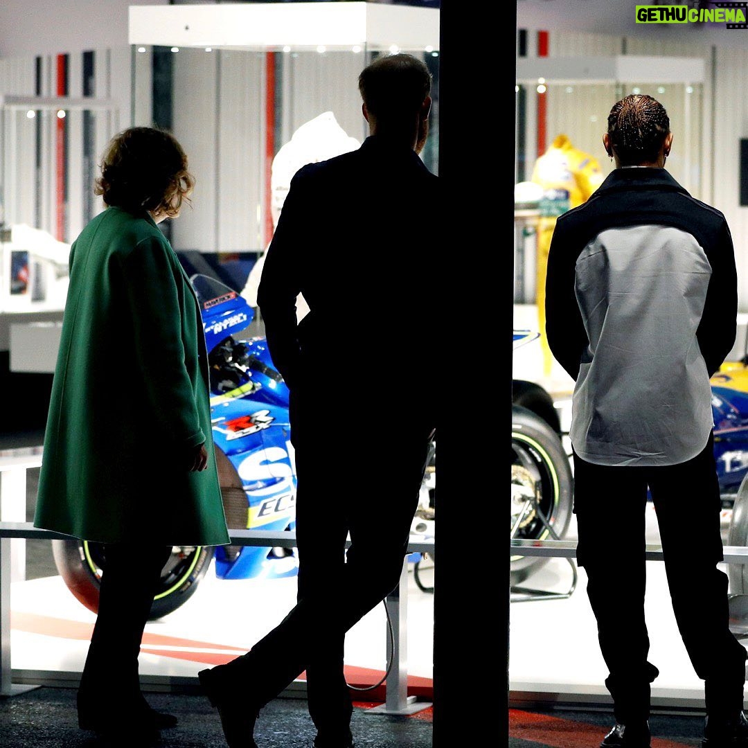 Prince Harry, Duke of Sussex Instagram - 🏎💨💨💨 • This morning, The Duke of Sussex raced up to Silverstone, home of the British Grand Prix to open the The Silverstone Experience, a brand-new immersive museum that tells the story of the past, present and future of British motor racing. Joined by six-time Formula One World Champion Lewis Hamilton MBE, The Duke of Sussex and Lewis toured @thesilverstoneexperience, where they viewed the various components of the museum, met with volunteers, and chatted with the next generation of engineers and racing drivers. The museum brings the extensive heritage of Silverstone and British motor racing to life, celebrating the circuit and the country’s position at the heart of the global motorsport industry. It showcases the rich history of the sport, highlights amazing stories of many whom have been part of what makes Silverstone so special - which we hope, will inspire future generations to come. Photo © PA