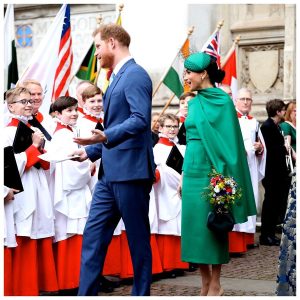 Prince Harry, Duke of Sussex Instagram - This afternoon, The Duke and Duchess of Sussex attended the annual Commonwealth Service at Westminster Abbey on Commonwealth Day, alongside Her Majesty The Queen and Members of The Royal Family.

The Commonwealth is a global network of 54 countries, working in collaboration towards shared economic, environmental, social and democratic goals, and the Service today seeks to highlight the vast community which spans every geographical region, religion and culture, embracing diversity amongst its population of 2.4 billion people, of which 60 percent are under 30 years old.

As President and Vice-President of the @Queens_Commonwealth_Trust, The Duke and Duchess of Sussex have been passionate advocates of the Commonwealth having spent many years working closely with the next generation of Commonwealth leaders.

The theme of the Commonwealth for 2020 is ‘Delivering A Common Future: Connecting, Innovating, Transforming', placing emphasis on youth, the environment, trade, governance, and ICT (Information and Communications Technology) and innovation.

From working to protect the earth's natural resources and preserving the planet for generations to come, to championing fair trade and empowering the youth of today to transform the communities of tomorrow, the Service celebrates the Commonwealth's continued commitment to delivering a peaceful, prosperous and more sustainable future for all.

Photo © PA
