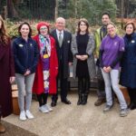 Princess Eugenie Instagram - Such a pleasure to go back to visit @horatiosgarden at Stanmore last week and catch up with the incredible team and patients. The charity builds gardens in hospital spinal centres around the UK and provide a much needed space for patients to enjoy nature in an accessible way. I also cast my thumbprint in support of #horatiosgardenchelsea a piece of artwork that will feature in the Garden.