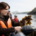 Princess Eugenie Instagram - Today is #worldoceansday a day we have to herald the ocean for the amazing place it is. Yesterday I was lucky enough to be on the Welsh coast visiting @car_y_mor site in Wales. This regenerative ocean farm, supported by @wwf_uk is such a wonderful volunteer supported, community owned project that looks to deliver no-input, low-impact marine farming. Farming seaweed is a very efficient way to produce nutritious food (the seaweed burger was particularly good), fertilise crops and feed animals as well as giving new habitats to marine life. WWF's seaweed solutions project aims to accelerate the growth of regenerative ocean farming to improve biodiversity, sequester carbon and to provide products for use in food, feed and bioplastics. Thank you to you all for such a wonderful day on our special ocean @wwf_uk @car_y_mor @pcfcic @falcon_boats