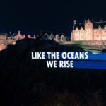 Princess Eugenie Instagram - As @cop26uk draws to a close, I wanted to share a very special project that has been running throughout the conference. The phenomenal artist Jenny Holzer created ‘HURT EARTH’ that began its journey at Tate Modern, before moving to Edinburgh Castle, the Met Tower and the SEC Armadillo in the centre of the blue zone at COP26. ⁣ ⁣ Holzer’s light projections have illuminated these landmarks with a collection of inspiring and expert testimonies from more than 40 activists, leaders and many others addressing the climate crisis, featuring Sir David Attenborough and Greta Thunberg. ⁣ ⁣⁣ @davidattenborough to @repbarragan @gretathunberg to @nakabuyehildaflavia @secglasgow @edinburghcastle