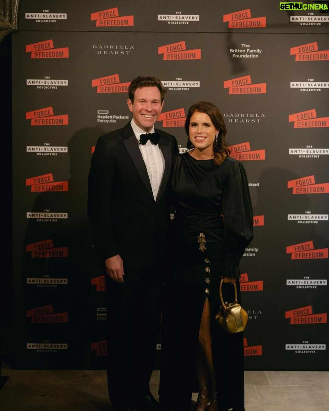 Princess Eugenie Instagram - Last week @the_anti_slavery_collective - a charity I co-founded with my friend Jules, brought together a group to raise awareness and funds in the fight against human trafficking. What an honour to have @teddysphotos lending his spectacular voice to our cause. Force for Freedom was designed to bring people together on a mission to eradicate modern slavery. Unfortunately, there are an estimated 50m people across the globe under some form of modern slavery and we are trying to raise awareness of not just this issue but how people can play their part in helping. We are honoured to have worked with some of our grassroots partners such as Bhakita house, The Salvation Army, Tony's Chocolonley and survivors of modern slavery to weave the message through the event and shine a much needed light on what's going on in the world. Thank you to all those who came, supported and helped us put it on. 📸 @hollyclarkphotography