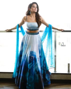Priyamani Instagram - Feeling confident and blue-tiful 💙💙💙💙💙. 

Outfit : @harshitasinghviofficial 
Jewellery : @alluringaccessories.a2 
Styling : @stylebyannapurna 
Team : @i.deekshasetti 
📸 : @v_capturesphotography 
MUH : @pradeep_makeup @shobhahawale