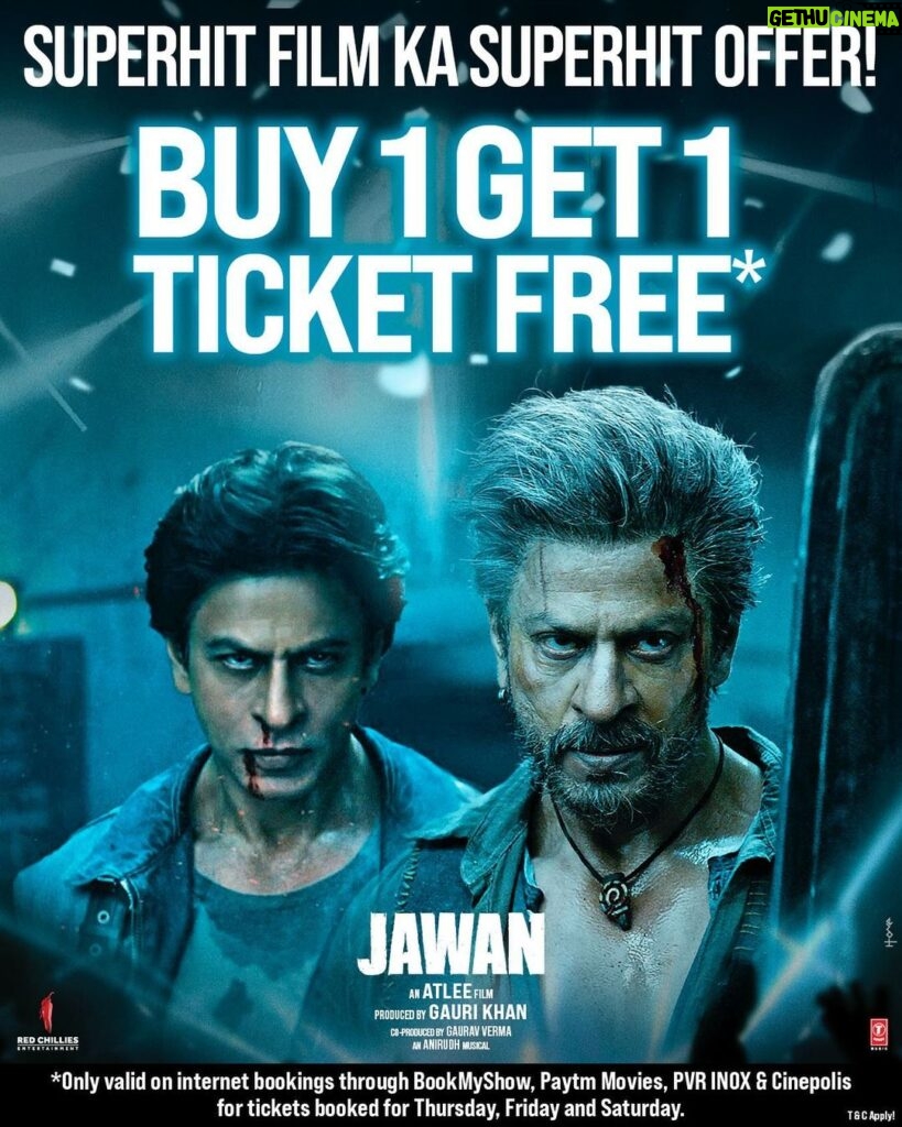Priyamani Instagram - Double dhamaaka. Single Daam. Jaise Azad ke saath Vikram Rathore… waise aapke saath koi bhi jaa sakta hai. Ek ticket khareedne par doosra ticket bilkul free.* 1 + 1 offer… Starting tomorrow. https://linktr.ee/BookTicketsNow_Jawan Enjoy #Jawan with your loved ones. In cinemas near you - in Hindi, Tamil & Telugu T&C apply