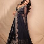 Priyanka Chahar Choudhary Instagram - 🖤🖤🖤 Styled by - @kmundhe4442 Photographer - @portraitdeewana Makeup and Hair - @makeoverbysejalthakkar Outfit - @swathiveldandi_offical Team - @greenlight__media