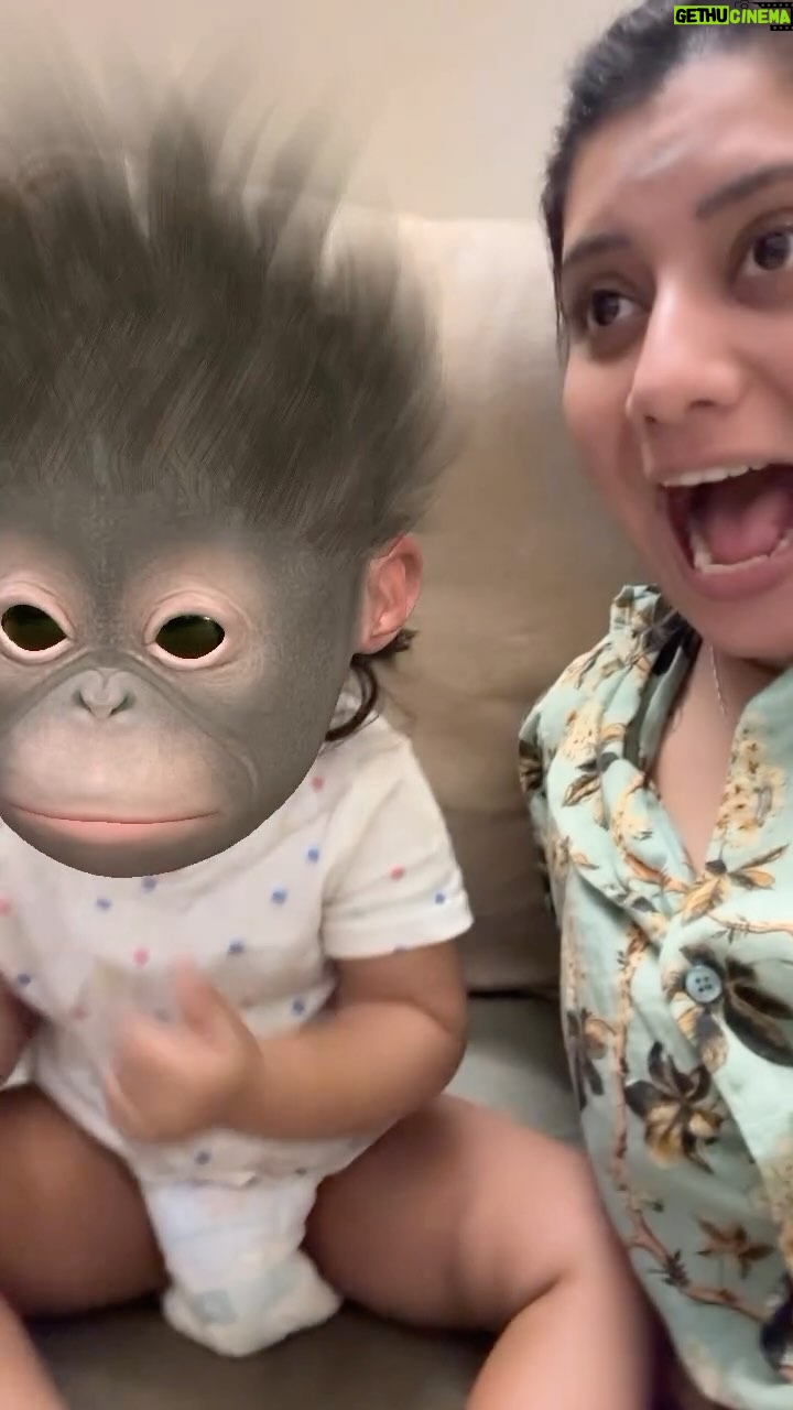 Priyanka Deshpande Instagram - M o n k e y🐒🧿 🙈🙉🙊 🧿❤️🧿 . . #chiyalovesiha