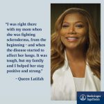 Queen Latifah Instagram – As a caregiver, supporting a loved one with interstitial lung disease (#ILD) may leave you feeling isolated or overwhelmed. That’s how I felt when my mom was diagnosed with systemic sclerosis-associated interstitial lung disease (SSc-ILD). But there are resources available to help. This National #FamilyCaregiversMonth, check out Tune In To Lung Health from @boehringerus to hear more from ILD caregivers and follow along with breathing exercises that may help you deal with a stressful day. #Sponsored