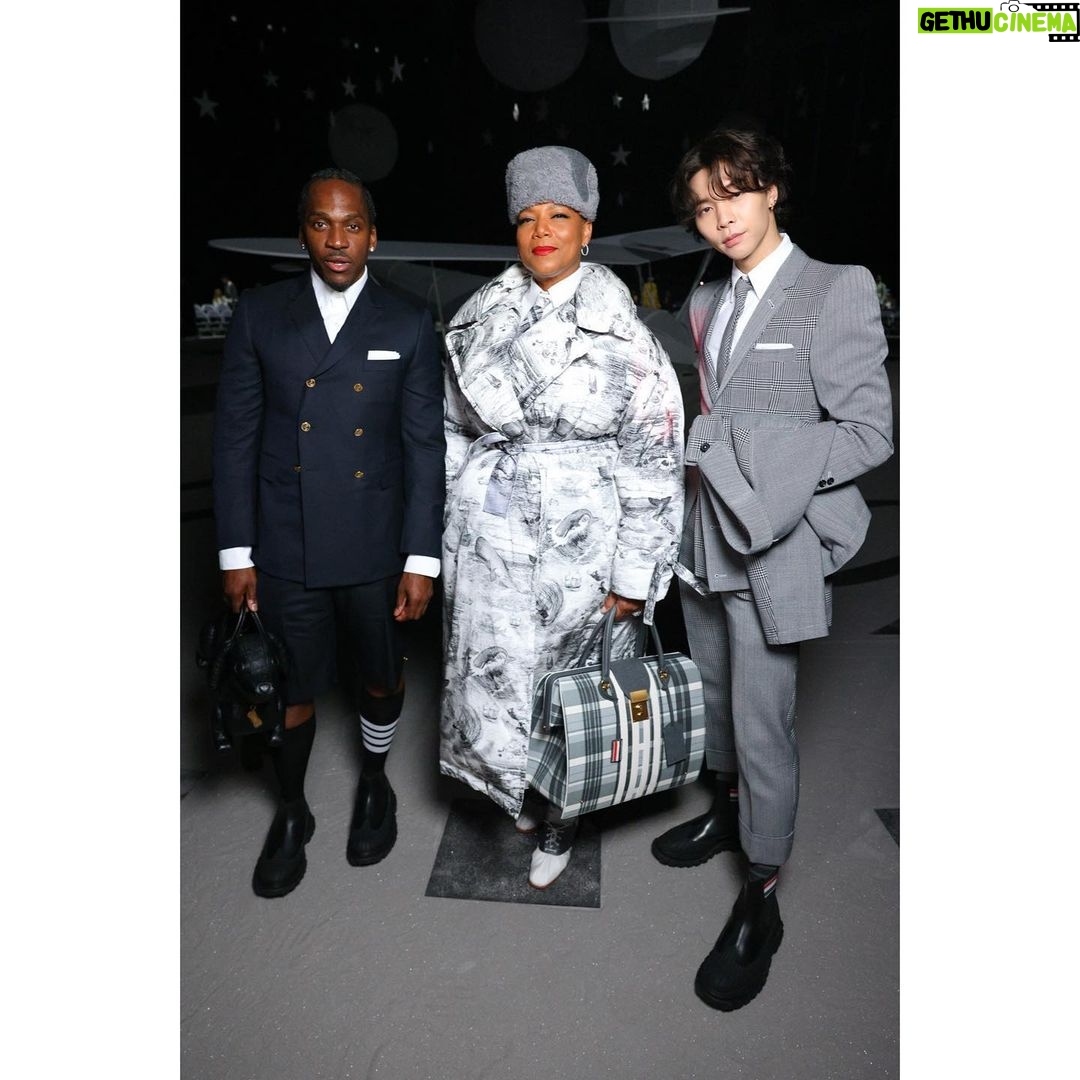 Queen Latifah Instagram - So happy to have attended @thombrowne runway show! What a Magical Beautifully Fantastical work of Imagination brought to Life!!! π₯π₯π₯ collection is π₯ . πΈ: @bfa @johnbaingriffith @strange.victory