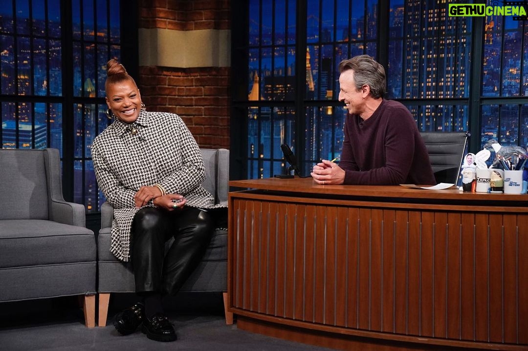 Queen Latifah Instagram - So much fun last night @latenightseth . 📸: Lloyd Bishop/NBC