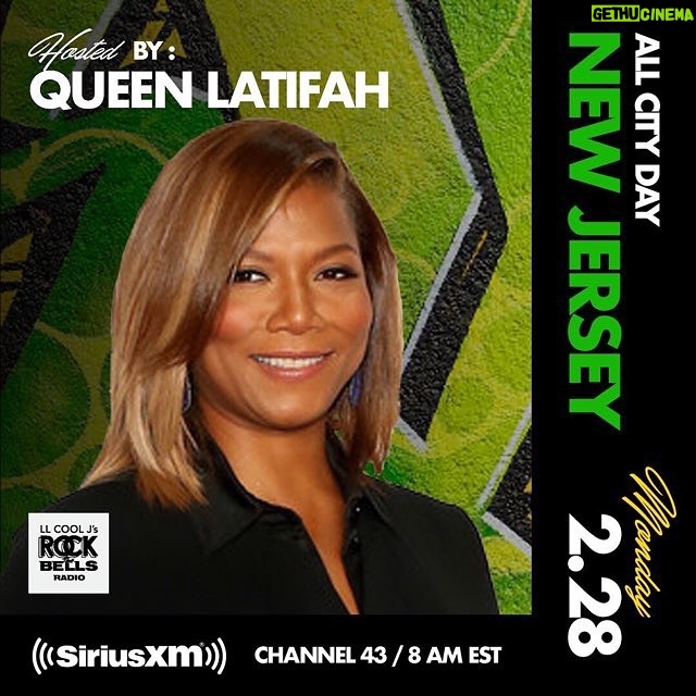 Queen Latifah Instagram - This Monday join me as I will be hosting All City Day: New Jersey on @llcoolj @rockthebells Radio On Sirius XM Channel 43 🔥