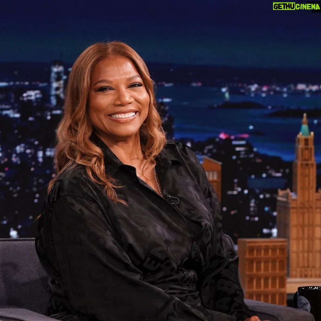 Queen Latifah Instagram - We’re having fun and talking about #TheEqualizer on #FallonTonight 🔥 . 📸: Sean Gallagher/NBC