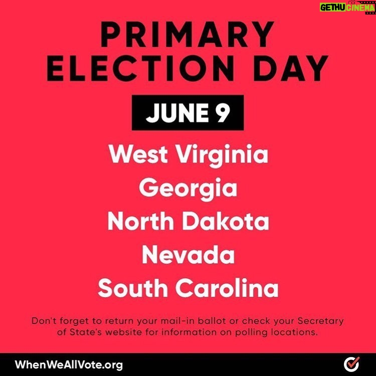 Queen Latifah Instagram - Make your voice heard #VOTE #Repost from @dnice • Today is #ElectionDay! FIVE states are voting today. Make sure to check your Secretary of State’s website for polling places and #VoteByMail information 🗳 @whenweallvote