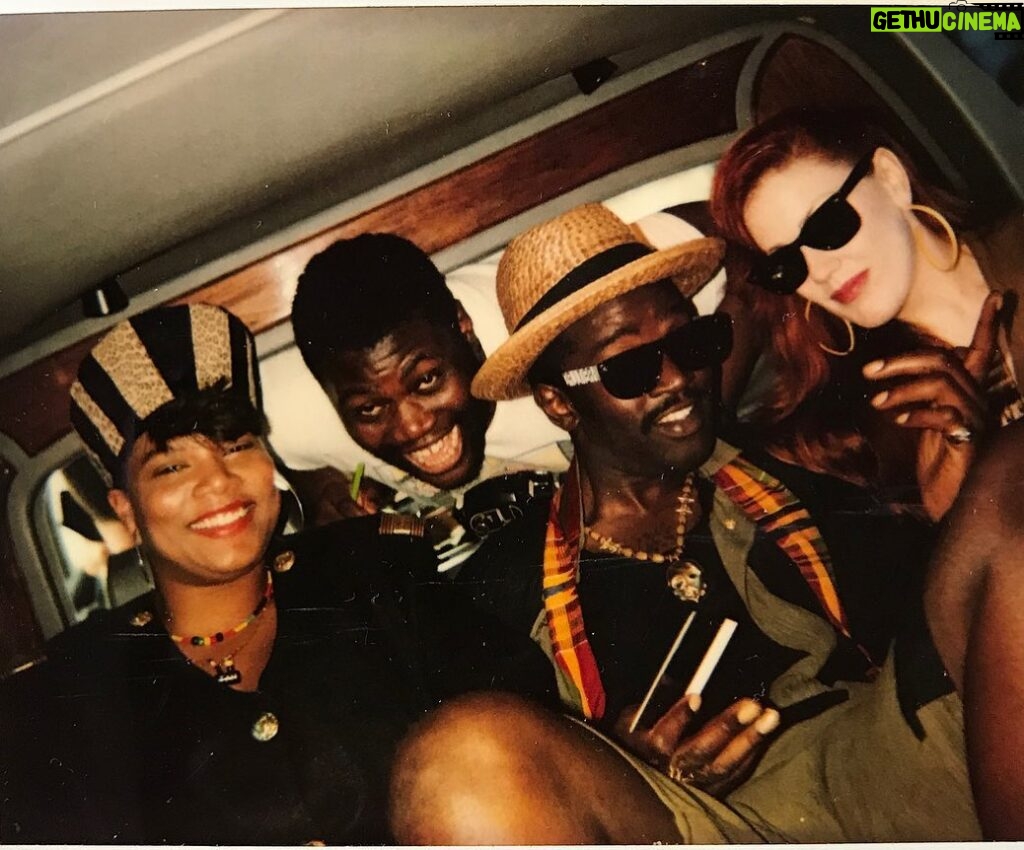 Queen Latifah Instagram - #flashbackfriday to all of us in the limo on the way to shoot an episode of Yo! MTV Raps 🎤 #hiphop #mtv #fab5freddy