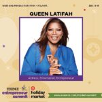 Queen Latifah Instagram – It’s almost here! Join me in Atlanta this weekend at the @essence + New Voices entrepreneur summit and @target Holiday Market! I’ll be speaking about all things entrepreneurship and giving some tips that have helped me in business #essencetargetmarket #newvoicessummit