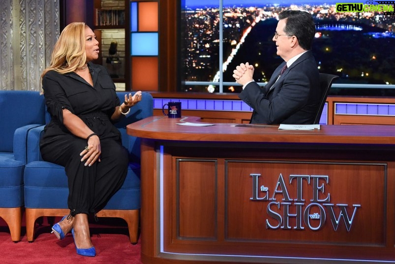 Queen Latifah Instagram - Who is staying up late with us? @colbertlateshow