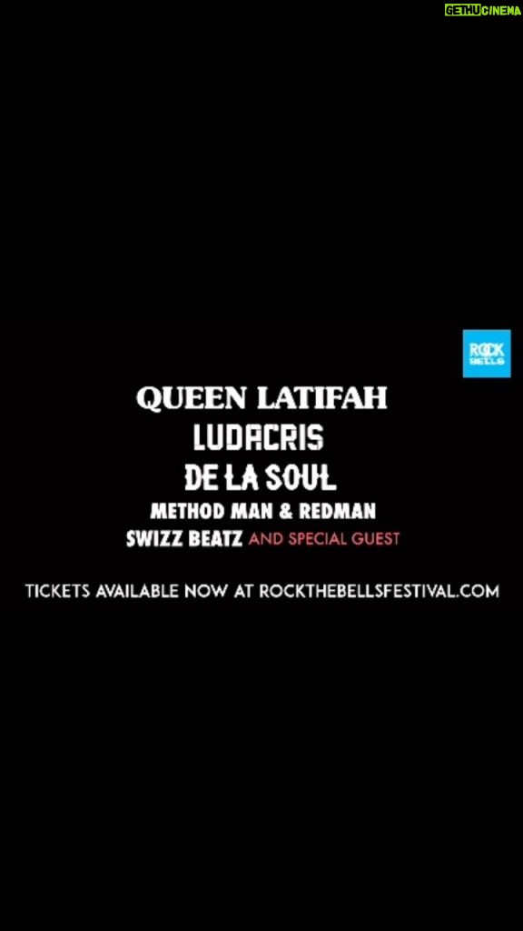 Queen Latifah Instagram - 🚨👑 Hip-hop royalty is coming to town! Don’t miss your chance to see me and this lineup of legends at the Rock The Bells Festival, celebrating 5️⃣0️⃣ years of hip-hop  🎤🔥. Join us for an unforgettable day of iconic beats and rhymes that changed the world 🎶✊🏽. Secure your tickets NOW at rockthebellsfestival.com (http://rockthebellsfestival.com/) 🎟️ and be a part of this epic celebration! #RockTheBellsFestival #RT B50 #HipHopRoyalty #50YearsOfHipHop