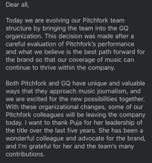 Questlove Instagram - Damn….rip to @pitchfork?