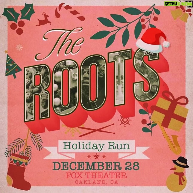 Questlove Instagram - Come On Down Oakland & Las Vegas & Los Angeles The Legendary Roots Crew hitting y’all with out winter run @foxoakland Thursday Dec 28th (OAKTOWN) @palms at #PearlTheaterVegas Friday Dec 29th (Sin City) @thewiltern Saturday Dec 30th (LA) Come On Down @theRoots