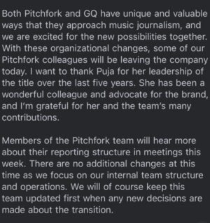 Questlove Instagram - Damn….rip to @pitchfork?