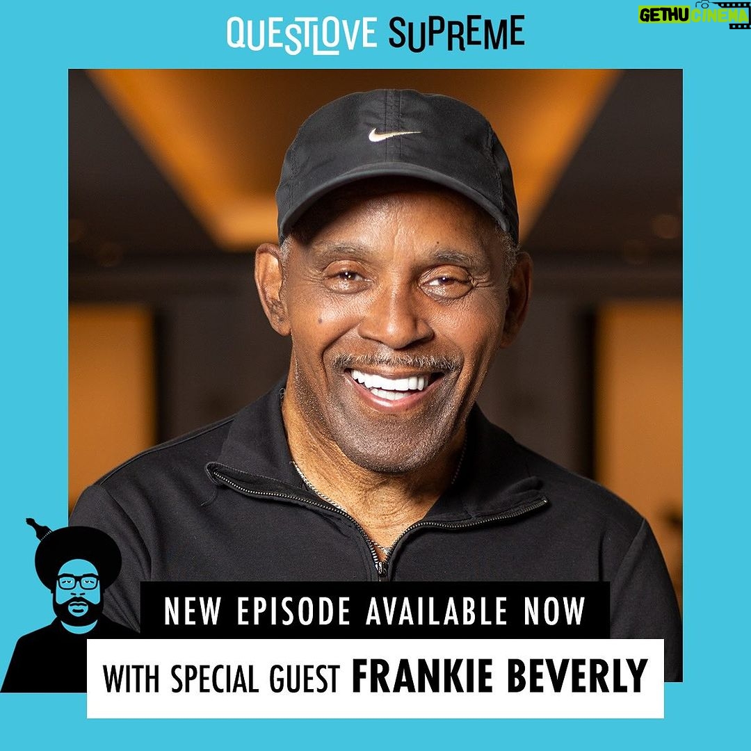 Questlove Instagram - The Gods were smiling on us when in a kinda unexpected move we randomly found out Brother Frankie just happened to be in town and we put it out there that we’d like him to come and visit @qls. Not even with an agenda like our regular eps. We just wanted to give him his flowers. I say he is the pioneer of #YachtSoul the smoothest soul there was. So smooth and timeless his music will never go away. I still maintain #Befo——wait wait lemme get the context right: I say #SmellsLikeTeenSpirit is the white #BeforeILetGo ———a song that will be here bringing the best outta us no matter what the situation. I mean I’ve been to the saddest funerals and then someone blasted this outside and boom! A celebration. Like #Colt45 it works everytime. We give #FrankieBeverly his flowers today on #QuestloveSupreme (@frankiebeverlyandmaze)